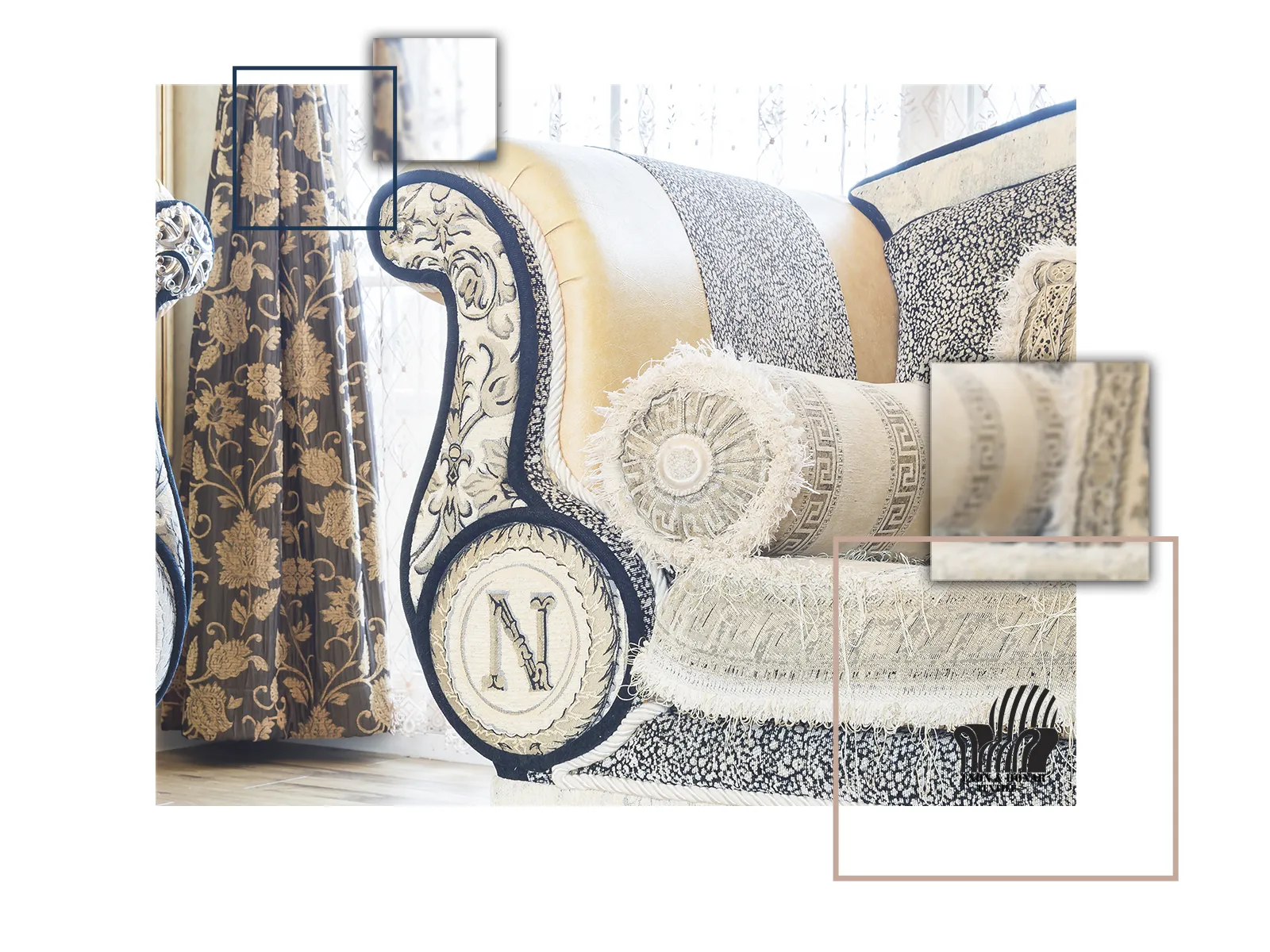 پارچه مبلی مناسب فضای کلاسیک (exon-honar.com)